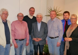 Der Vorstand: Rudi Moldenhauer; Horst Hilsemer, Matthias Nagel; Hubert Groten; Heiner Bilger; Niklas Reineberg; Heike Fromholt; Es fehlt: Wiebke Raschen-Wirth, Dirk Faß