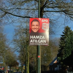 Plakat von Hamza Atilgan Bundestagskandidat für Ahlhorn